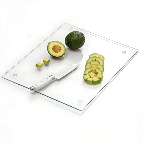 Tabla de cortar rectangular de vidrio templado 61x45.7 cm miniatura 1
