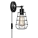 MQQ Applique Murale en Fer Forgé, Lampe Murale À Plug-in E27, Tête De Lit De Style Rétro Chambre À Tête De Lit De Chevet De Chevet De Chevet Ou Armoire De Salle De Bain, Lampe Murale Industrielle