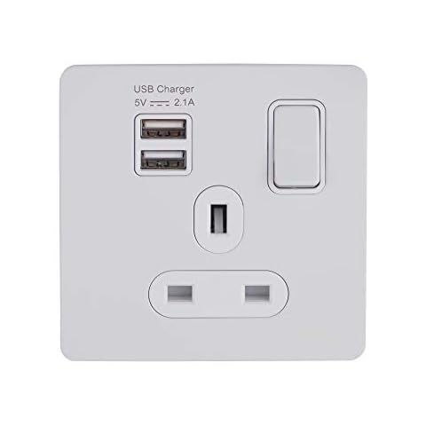 Schneider Electric Screwless Power Socket with USB Cover
