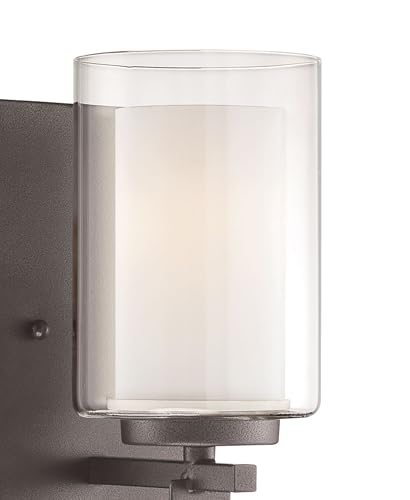 Image of Minka Lavery 6101-172 Parsons Studio Vanity Bath Light, 1-Light, 100 Total Watts, 4.5-in H x 8.75-in W, Smoked Iron
