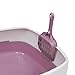 High Sided Cat Litter Box Potty Toilet Detachable Frame Kitten Potty Pan Kitty Semi Enclosed Sandbox Cat Bedpan, Pink