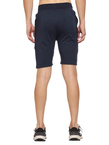 Image of MARK LOUIIS Men's Cotton Blend Shorts with 2 Zipper Pockets + 1 Back Pocket | Lightweight Breathable Casual Shorts | Elastic Waist Comfortable Fit | Multi-Color | M to 7XL