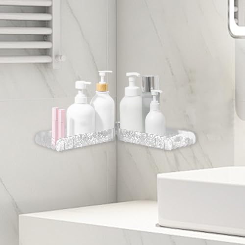 Étagère d'angle de salle de bain support adhésif étanche douche - 3