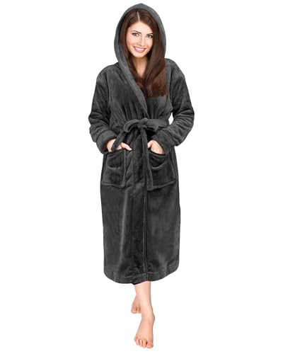 NY Threads Bata con capucha para mujer, suave y acogedora, ropa