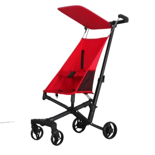 Generic stroller for kids ages 4-8Lightweight Umbrella Stroller - Perfect Travel Companion for Babies' First Outing! (Red)