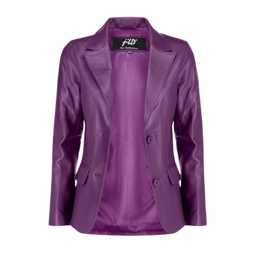 Image of Jild Classic Style Leather Blazer Women - Casual Coat Leather Jacket Women