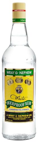 Wray & Nephew Rum 100 cl 63% ABV - White Overproof Jamaica Rum
