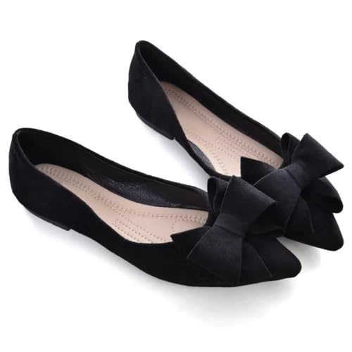 Image of TN TANGNEST Women Fashion Bowknot Flats Comfort Pointed Toe Dress Shoes