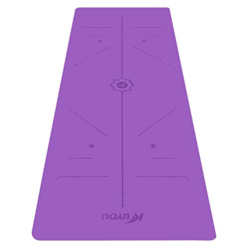 KUYOU Yogamatte rutschfest, Gymnastikmatte Sportmatte Dicke PU umweltfreundlich geruchlos, Fintnissmatte für Yoga, Fitniss, Gymnastik, Training, Technogym, Gymnastik & 183cm x 68cm x 45mm