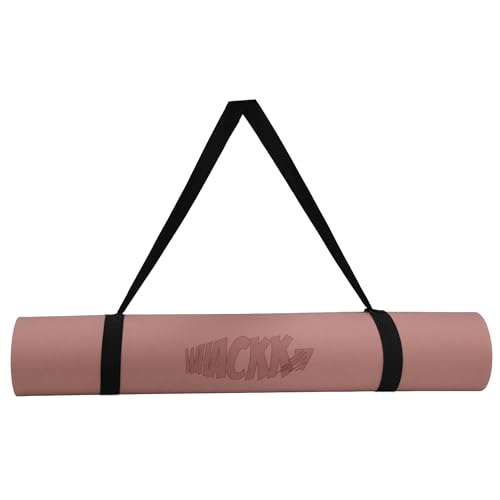Image of WHACKK Yoga Mat 4mm Coral Pink | Lightweight Anti-Skid Exercise Mat | Portable TPE Mat for Yoga, Pilates, Stretching, Gym & Home Workout