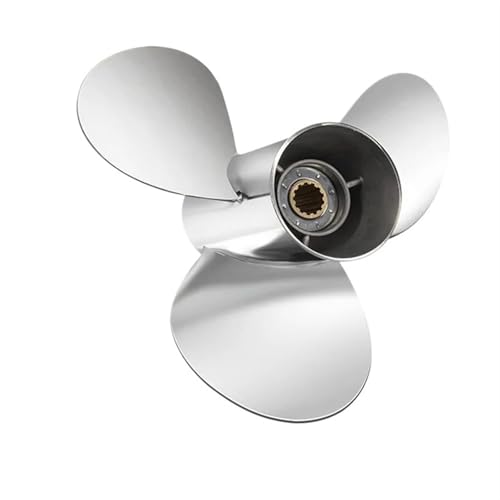 AIRYSSFU Bootspropeller, Edelstahl-Außenbordpropeller, 11 5/8 x 11-G, OEM-Motoren, 40–60 PS, 3 Flügel, Ref.-Nr. 663-45947-02-EL, 13 Verzahnungen