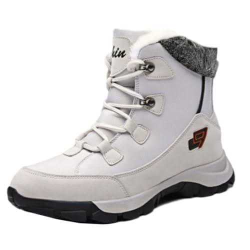 [Yj6x] 防水 防滑 レディース スノーブーツ アウトドア ボア あったか ショートブーツ 防寒 厚底 ミドル グレー スノーシューズ 歩きやすい おしゃれ 短靴 ウィンターブーツ レースアップ ハイカット スニーカー カジュアルブーツ 25.0cm 雪の日 雨の日 除雪 冬用 スキー スノーボード