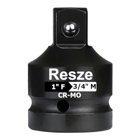 Resze 1" to 3/4" Drive Socket Adapter,Impact Socket Adapter and Reducer, Square Adapter Breaker Bar Wrench Conversion Kit Mechanic tools Cover