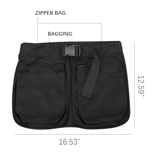 EHERDM Hundetrainer-Schürze mit mehreren Taschen und Hüftgurt, verstellbare Hundetrainingshose, wasserdichte Hundetrainingshose, Hundehandler-Kleidung für Outdoor-Trainingsaktivitäten, Schwarz, 16.53