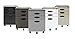 Calico Designs Metal Full Extension, Locking, 3-Drawer Mobile File Cabinet Assembled (Except Casters) for Legal or Letter Files with Supply Organizer Tray in Pewter