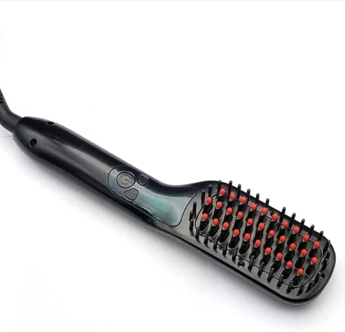 Plancha para el cabello cerámica con peine y pantalla LCD miniatura 1