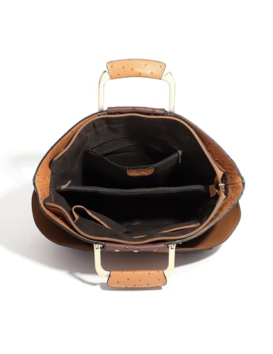 Image of Bag Woman Large Capacity Leather Purse Fashion Designer Metal Top Handle Handbags Women Crossbody Large Bags for Women Tote