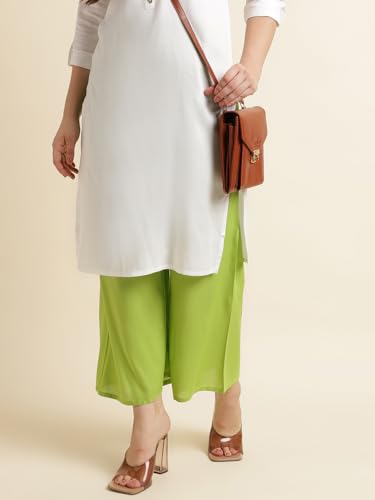 Image of Fabclub Women's Heavy Rayon Solid Plain Palazzo