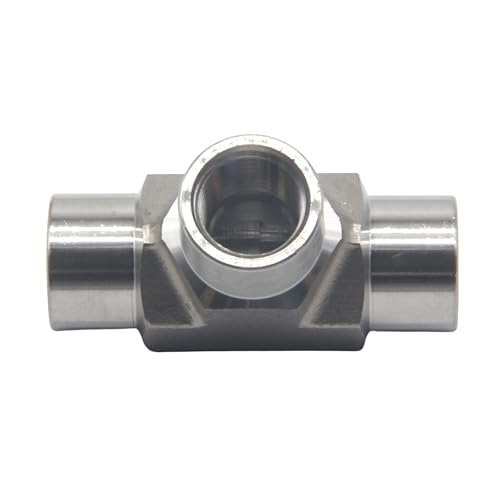Image of HFS(R) 2PCS /PAK 3 /8 inch NPT Female 3 Way Tee, 304 Stainless Steel Forged Pipe Fitting Street Tee (3 /8 inch FNPT, 2PCS)