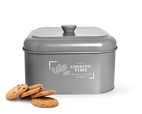 Sendez Scatola in metallo per biscotti con coperchio Contenitore per la conservazione