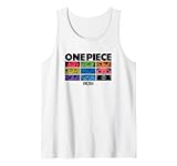 One Piece Anime Character Eyes Colorful Pop Art Grid Tank Top