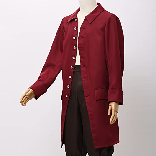 BLESSUME Coloniale Uomini Cappotto (M, Rosso)