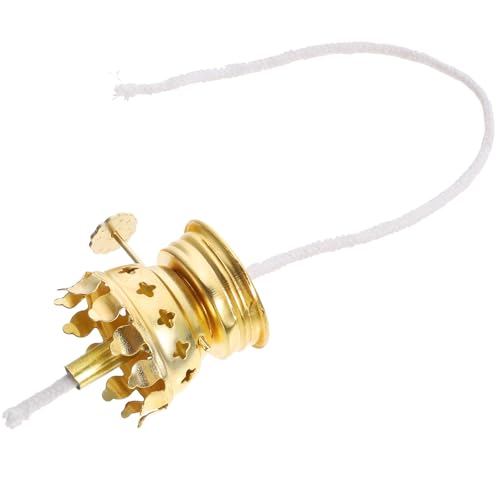 TOVINANNA Quemador de Lámpara de Aceite Ajustable de Hierro Soporte de Mecha para Lámpara de Queroseno Vintage Repuesto Duradero Compatible con Mechas Estándar Color Color Aleatorio