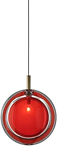 Lustre en verre nordique à une tête pour éclairage de chambre et salon