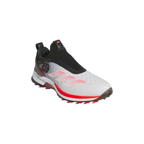adidas Men's Adizero ZG BOA Spikeless Shoes, Footwear White/Lucid Red/Core Black, 8.5