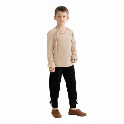 Camisa de manga larga estilo medieval para niños miniatura 1