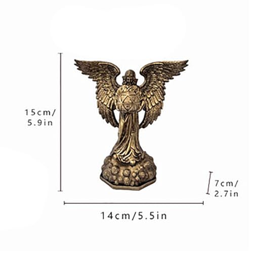 Estatua Vintage Dorada de Resina Arcángel Metatrón Pequeña miniatura 2