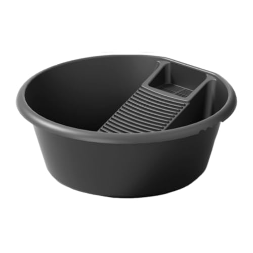 Lavabo con tabla de lavar integrada de 48x48 para evitar salpicaduras en bano 2