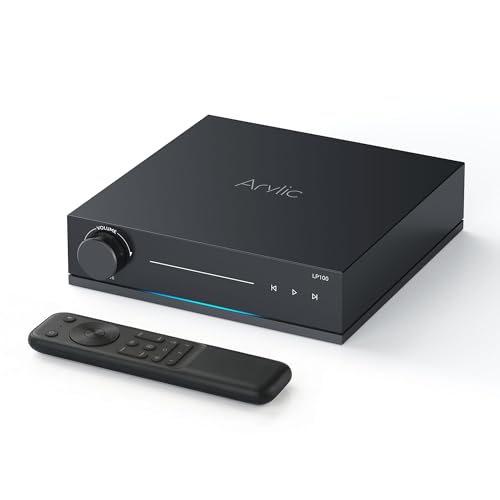 Arylic LP100 Music Streamer Wireless Bluetooth 5.4 & WiFi Audio Preamp with AirPlay 2 Google Cast Spotify/Tidal/Qobuz Connect Auracast HDMI eARC Optical/Analog Inputs 192kHz/24bit Hi-Res