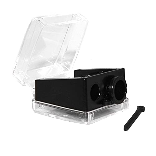 Palladio Double Barrel 3 In 1 Cosmetic Pencil Sharpener With Cover, Stainless Steel Blade, Size Adjuster, Essential For Small And Extra Large Lip Liner, Eyeliner, Brow Pencils #TOP1