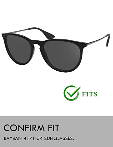 Raydi Polycarbonate Replacement Lenses for RayBan Erika RB4171 54mm Round Sunglasses3