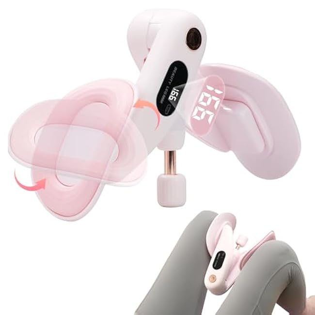 Thigh Trainer Thigh Hip Trainer Kegel Exerciser 36 LB, Leg and Inner Thigh Strength Exercise Equipment, Hip Shaper Trainer Machine£¬Pink