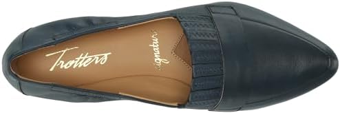 Trotters Women's Emotion Loafer Flat, Navy Leather, 10 XX-Wide | Image 4