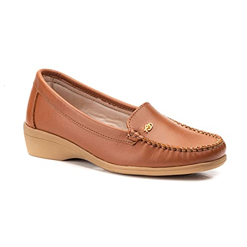 Mocasines para Mujer de Piel cómodos Zapatos clásicos de Vestir y Casual Zapatillas 24 Horas señora Calzado de Verano e Invierno Tipo Penny en Gamuza Mocasines para Mujer de Piel cómodos Zapatos clásicos de Vestir y Casual Zapatillas 24 Horas señora Calzado de Verano e Invierno Tipo Penny en Gamuza