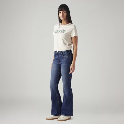 Image of Levi's Women's 726 Mid Indigo Flared Fit High-Rise Jeans