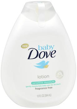 Baby Dove Lotion Sensitive Moisture Fragrance Free - 13 oz, Pack of 5