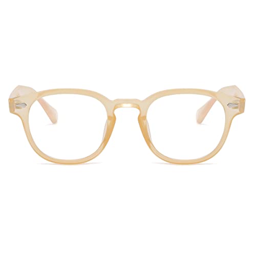 Image of Retro Round Blue Light Blocking Glasses for Men Women, Vintage Frame Non-prescription Computer Reading Eyeglasses