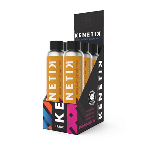 Image of KENETIK Ketone Drink Mix, Exogenous Ketones Blend, Keto, Caffeine & Sugar Free, Vegan Supplement For Clean Energy & Mental Focus, Coffee Alternative with D-BHB - Pineapple Passionfruit Flavor, 6PK