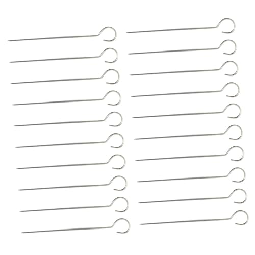 OFFSCH 50pcs Durable Stainless Steel Barbecue Skewers Grilling Sticks for Meat and Veggies Bbq Supplies for Outdoor Cooking and Parties
