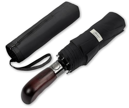 Balios Prestige Parapluie de voyage avec poignée en bois...