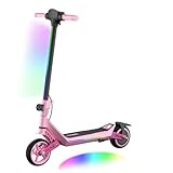 E-RIDES Monopattino Elettrico per Ragazzi U8 Fuoristrada - Doppia Sospensione - 16km/h Max, 10km Autonomia - Pieghevole e Leggero (6.7kg) - Motore 110W - Per Bambini 8-16 Anni (Pink)