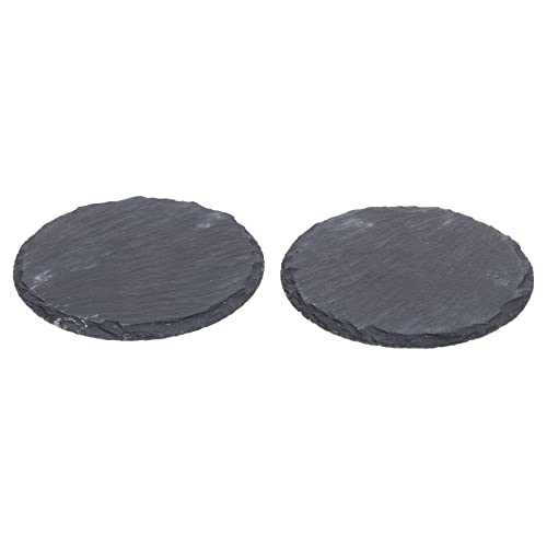 Kisangel 2Pcs Natural Stone Reptile Basking Platform for Tortoise Gecko Lizard Unpolished Textured Dish Durable for Habitat Decor and Nail Grinding