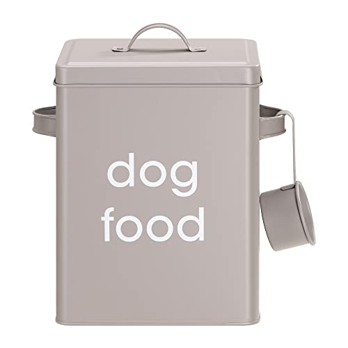 Navaris Tierfutterbehälter mit Deckel - Behälter für Hundefutter mit Schaufel - Futtertonne zur Aufbewahrung von Tierfutter - Futterbox für Hund