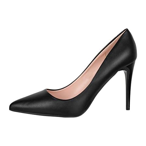 Elara Damen Pumps Spitz Chunkyrayan B0-110 Black-36 Cover