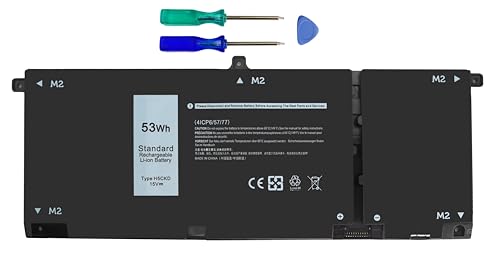 ESTENGPRO H5CKD Laptop Battery Replacement for Dell Inspir-on 5400 5406 7405 7300 7306 7500 7506 2-in-1 Silver 5300 5301 5401 5402 5408 5409 5501 5502 5508 5509 Series.