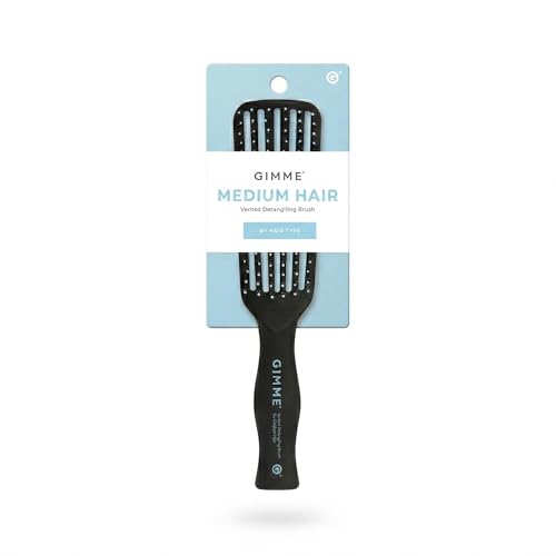 Gimme Beauty Vented Detangling Brush - For All Hair Types - Wet & Dry Hair Brush - Heat-Resistant Bristles for Quick Drying & Styling